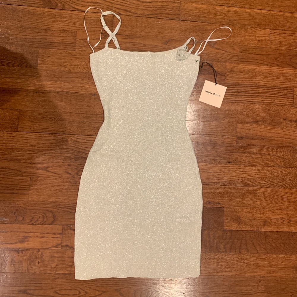 Revolve, Champagne Metallic laurise cami dress!